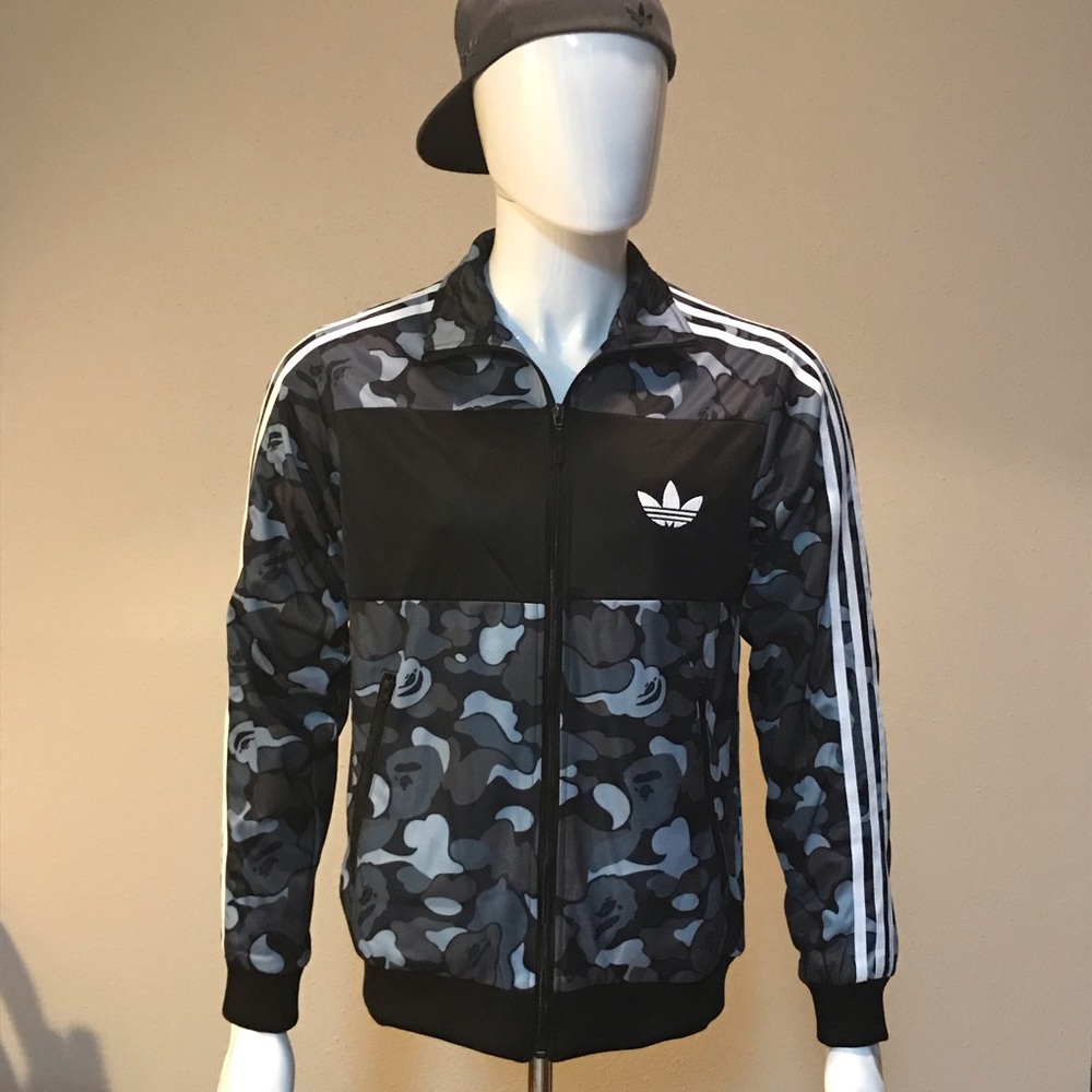 Adidas x Bape Track jacket Gray Camo